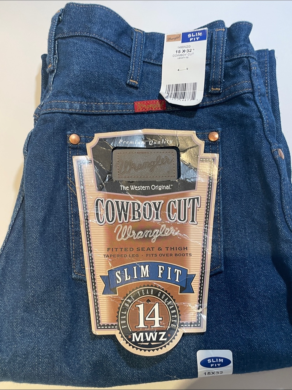 Wrangler Slim Fit Cowboy Cut Jeans - Dark Blue